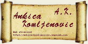 Ankica Komljenović vizit kartica